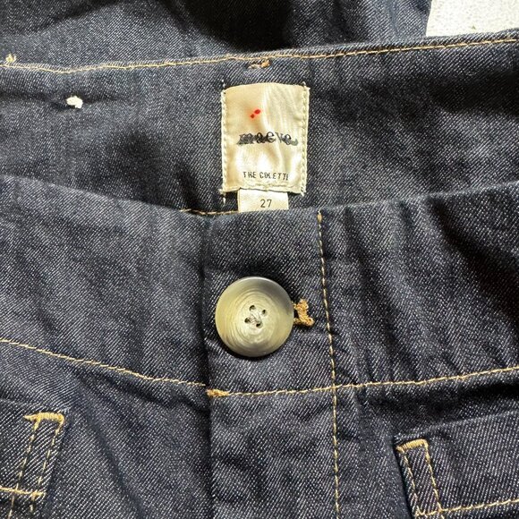 Anthropologie Maeve Colette High Rise Wide Leg Jeans Denim Dark Wash Blue 27 - Picture 6 of 9